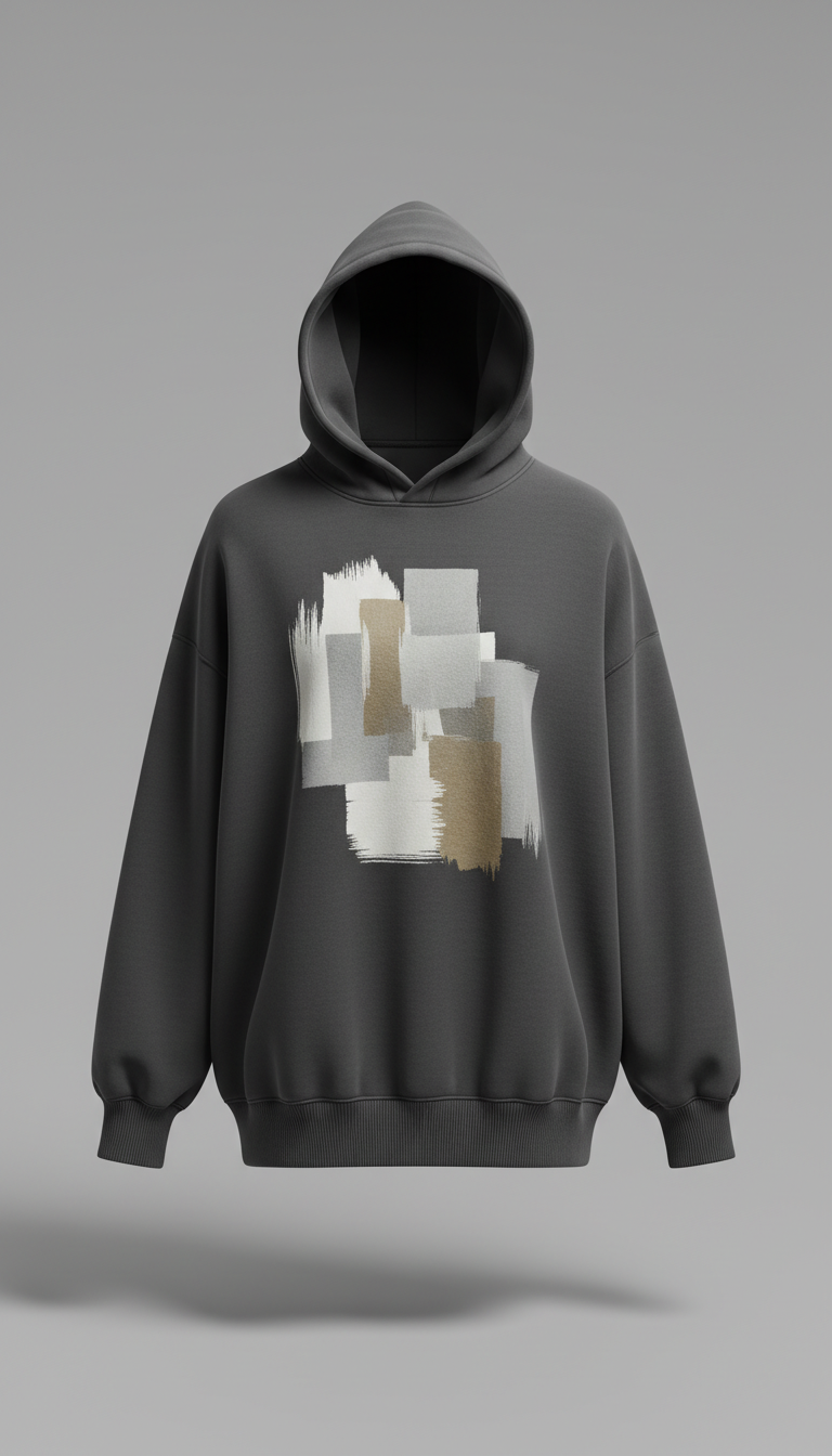 Oversized Graphic Hoodie in Heavyweight Cotton